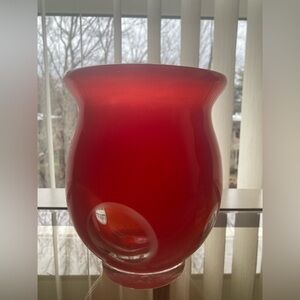 Red Glass Decorative Vase/Candle holder  - Home Accents